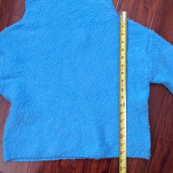 FREE PEOPLE | STORMY DUSTY BLUE BOHO FUZZY SWEATER - Picture 5 of 5